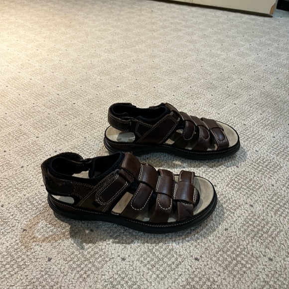 SOLD!!!Ecco Leather Open Toe Fisherman Sandals. - Picture 5 of 9